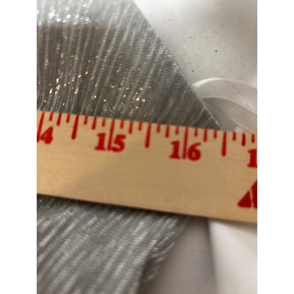 Silver Metallic Maxi Halter Keyhole Formal Prom Cocktail Dress Sz 8 Glam Holiday - Picture 11 of 12